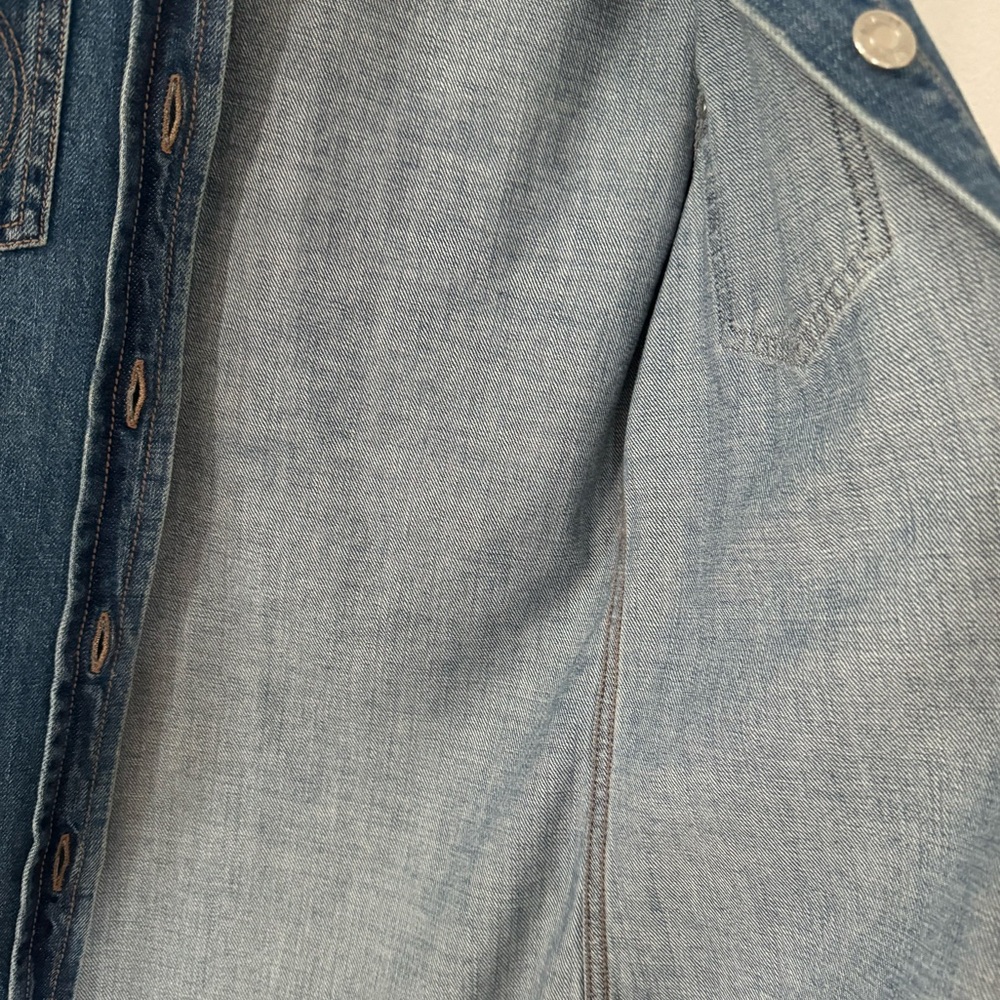 EUC Moschino Couture Distressed Denim Jean Shirt Jacket Size 2 X small Italy - Picture 16 of 16